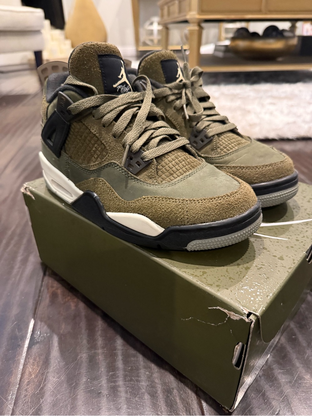 Jordan 4 Retro Low Olive Green Men's Sneakers